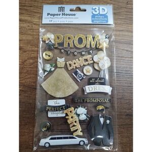 Paper House 3D Stickers 4.5"X7.5" Prom
